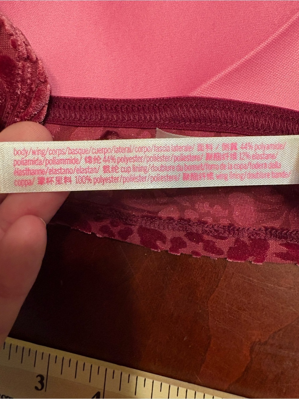 PINK Victoria's Secret Velvet Floral Bralette - Raspberry - Picture 7 of 7